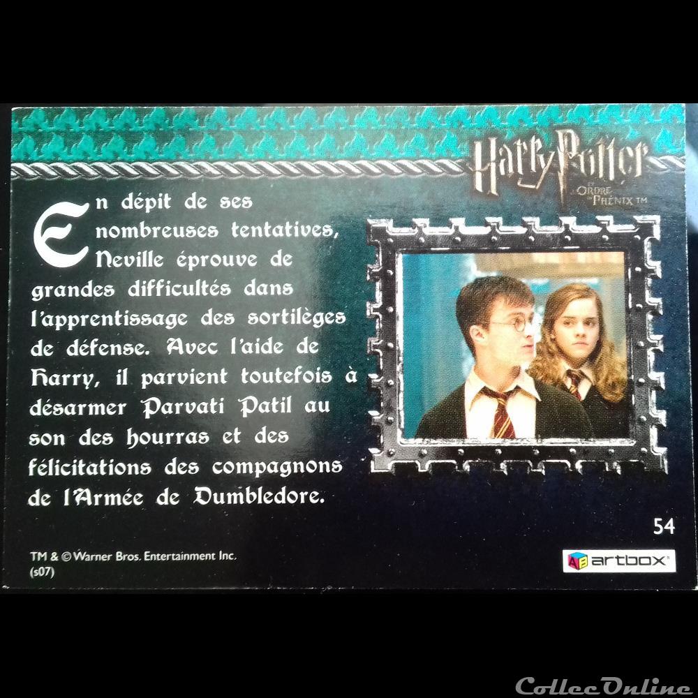 Harry Potter et l'Ordre du Phénix - 54 - Je suis un désastre - Artbox - Carte à collectionner autre harry potter et ordre du phenix 54 je suis un desastre artbox carte a collectionner