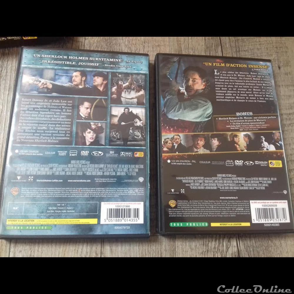 Sherlock Holmes & Sherlock Holmes : Jeu d'Ombres - Coffret 2 DVD 4 film blu ray sherlock holmes sherlock holmes jeu ombres coffret 2 dvd
