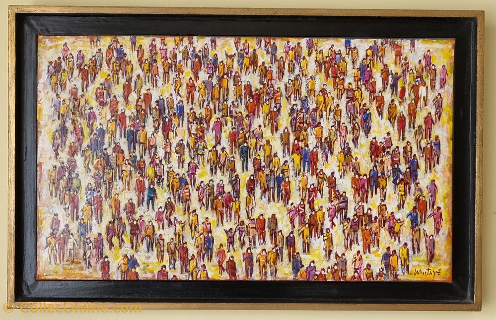 La foule (André Montagné) art antiquites peintures dessins la foule andre montagne