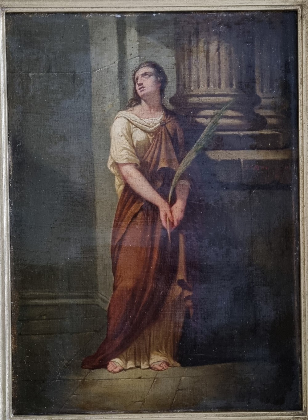 antiquites peintures dessins martyr tenant une palme william bouguereau