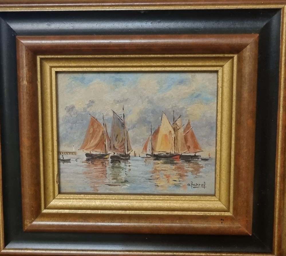 Marine (André BORREL) art antiquites peintures dessins marine andre borrel