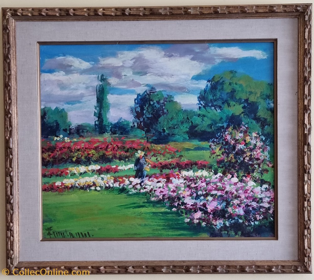 Fleurs du parc Bagatelle (Georges Ferro La Grée) art antiquites peintures dessins fleurs du parc bagatelle georges ferro la gree