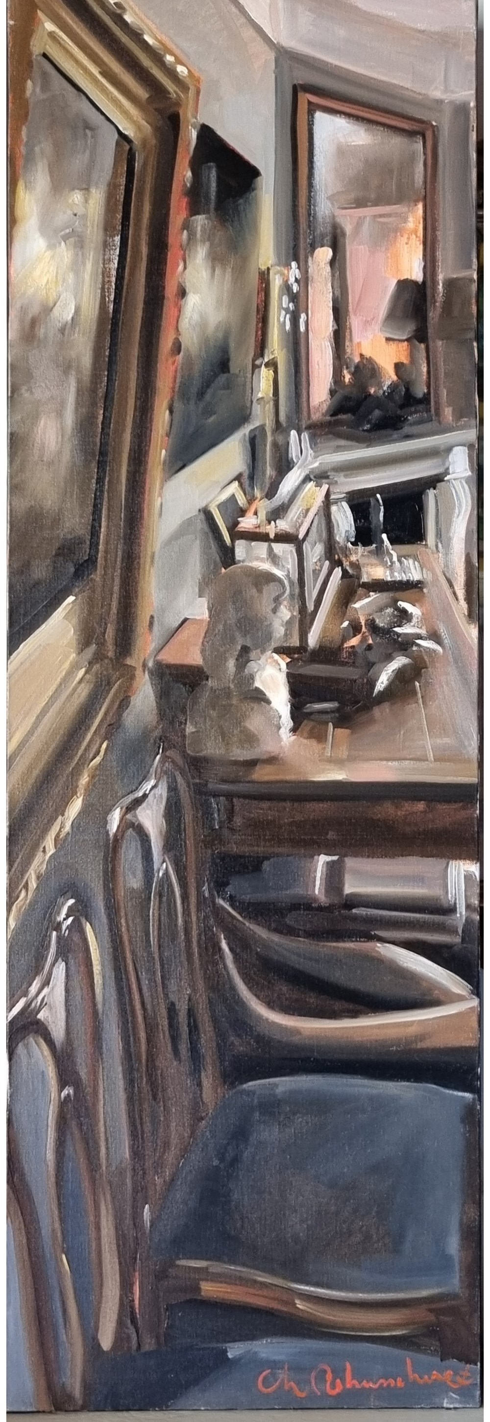 art antiquites peintures dessins pres de la cheminee christoff debusschere
