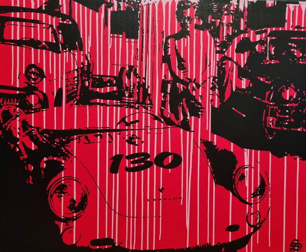 California, hommage à James Dean (Stan) art antiquites peintures dessins california hommage a james dean stan