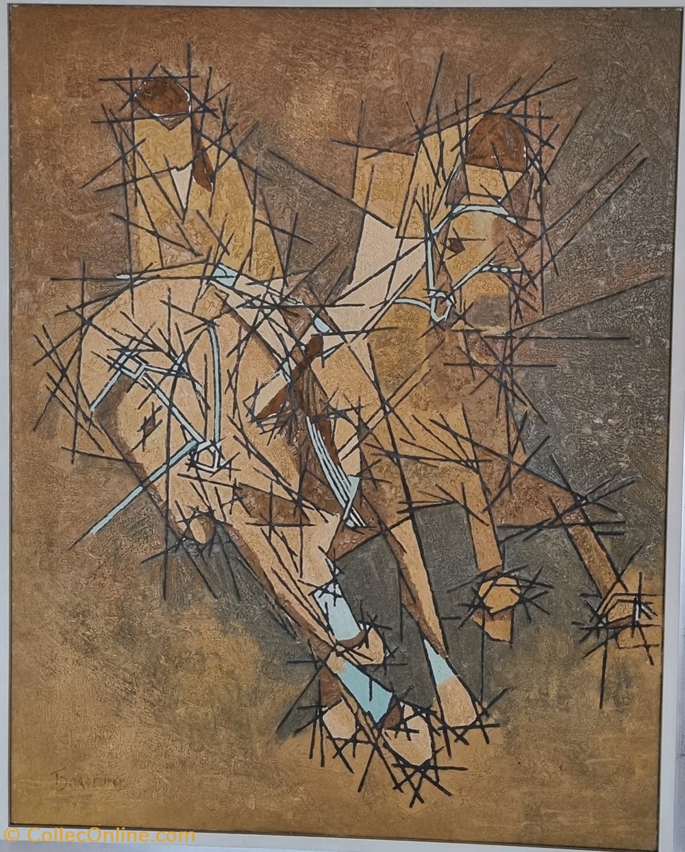Chevaux de course (Karol Borodine) art antiquites peintures dessins chevaux de course karol borodine
