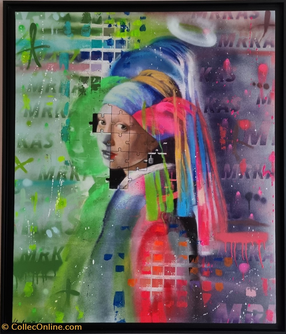 MrKas - Girl with a cap earring art antiquites peintures dessins mrkas girl with a cap earring