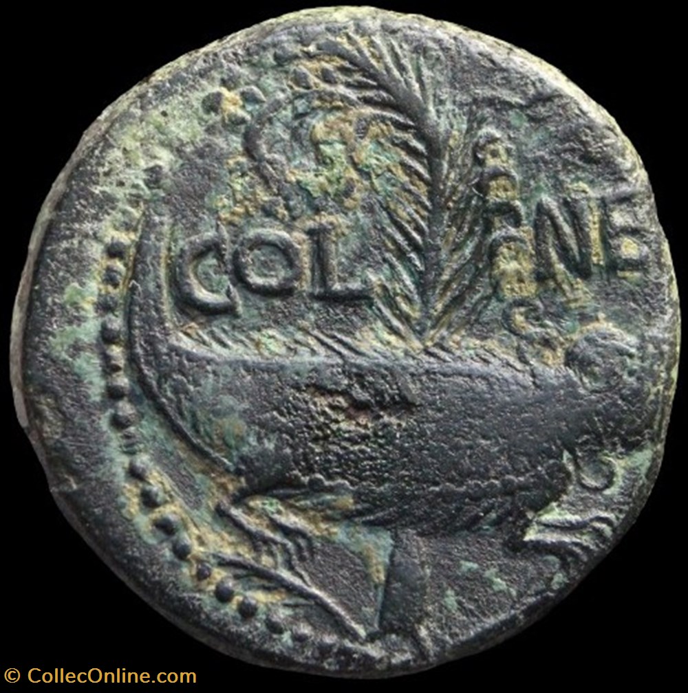 Dupondius de Nîmes monnaies antiques a romaines imperiales et republicaines dupondius de nimes