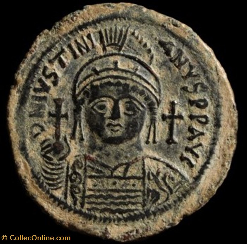 Justinien monnaies byzantines a l empire d anastase maurice tibere justinien