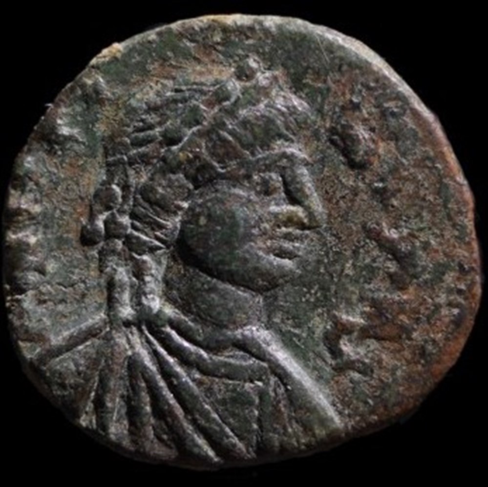 Pentanummium de Justinien émis à Cherson (527-565) monnaies byzantines l empire anastase maurice tibere pentanummium de justinien emis a cherson 527 565
