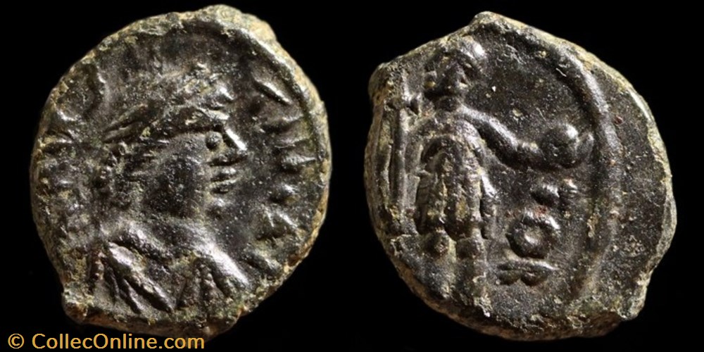 Pentanummium de Justin émis à Cherson (518-527) monnaie antique av jc ap byzantine pentanummium de justin emis a cherson 518 527
