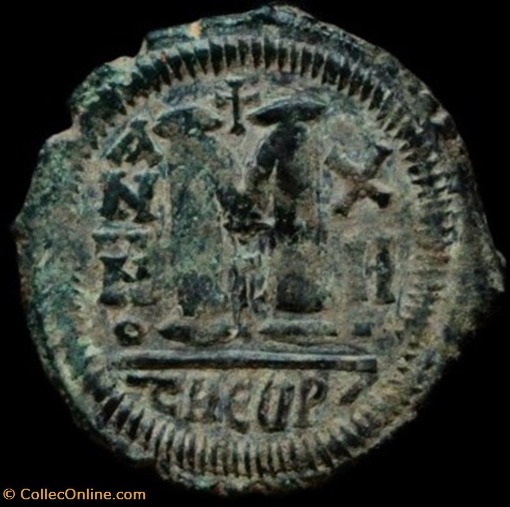 Justin II monnaies byzantines a l empire d anastase maurice tibere justin ii