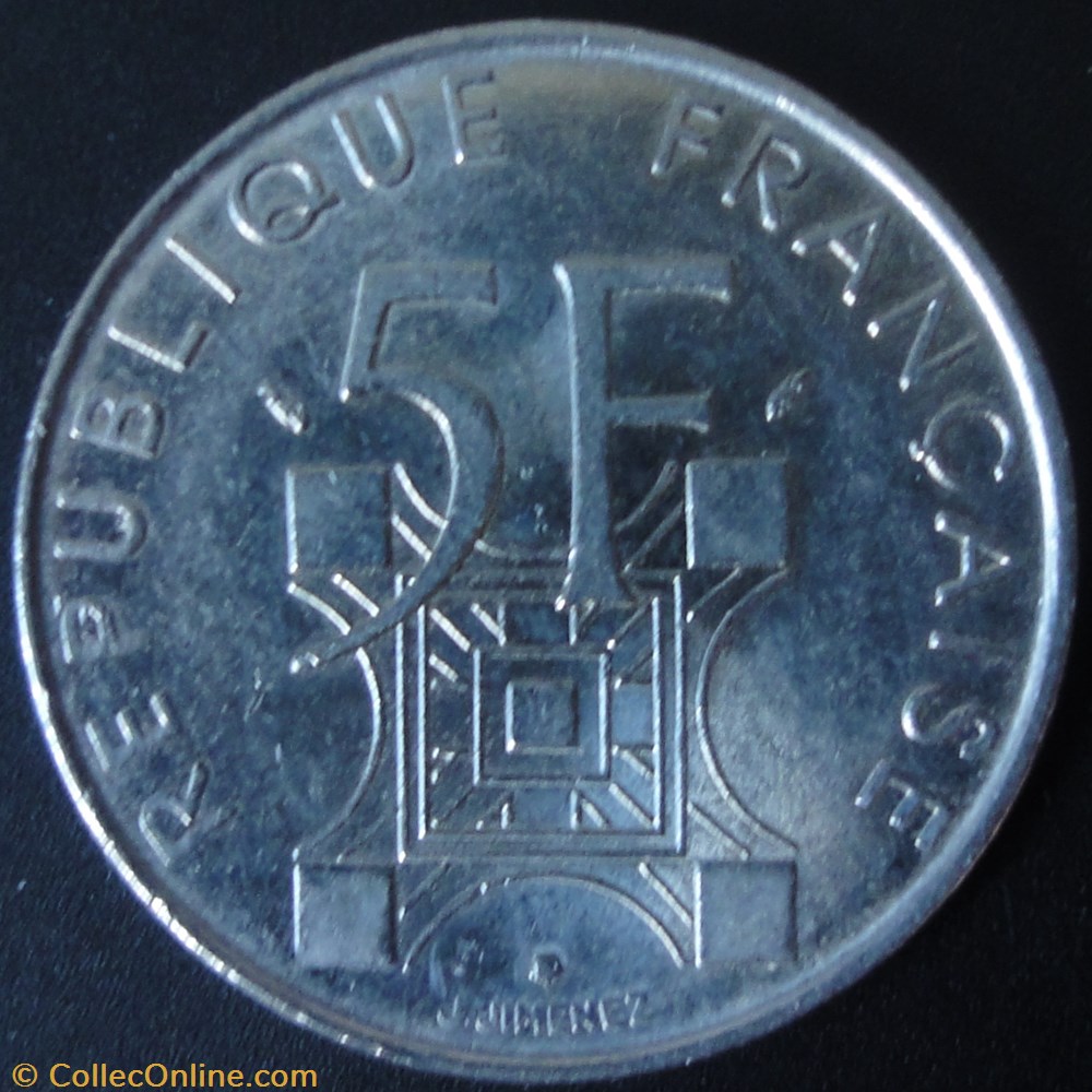 5 Francs Tour Eiffeil 1989 3 monnaie france moderne 5 francs tour eiffeil 1989