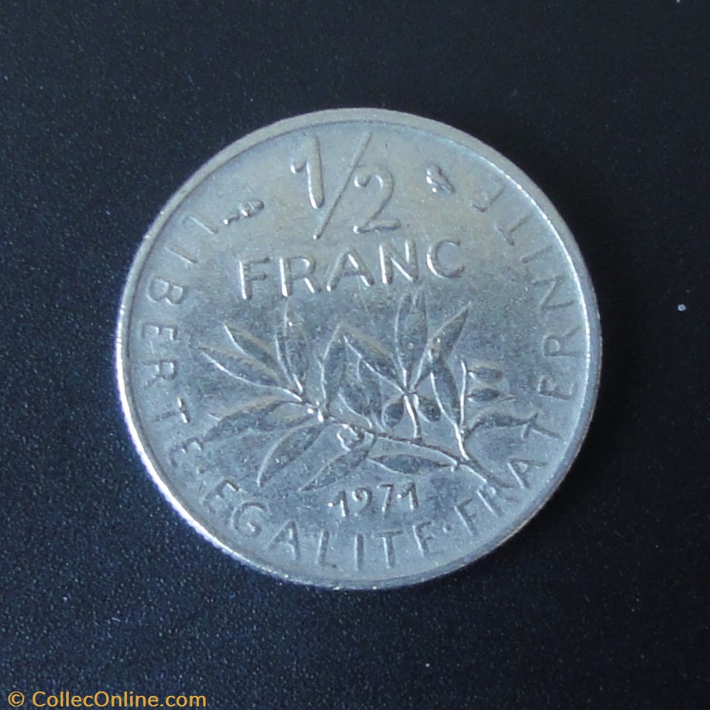 monnaie france moderne 1 2 franc 1971