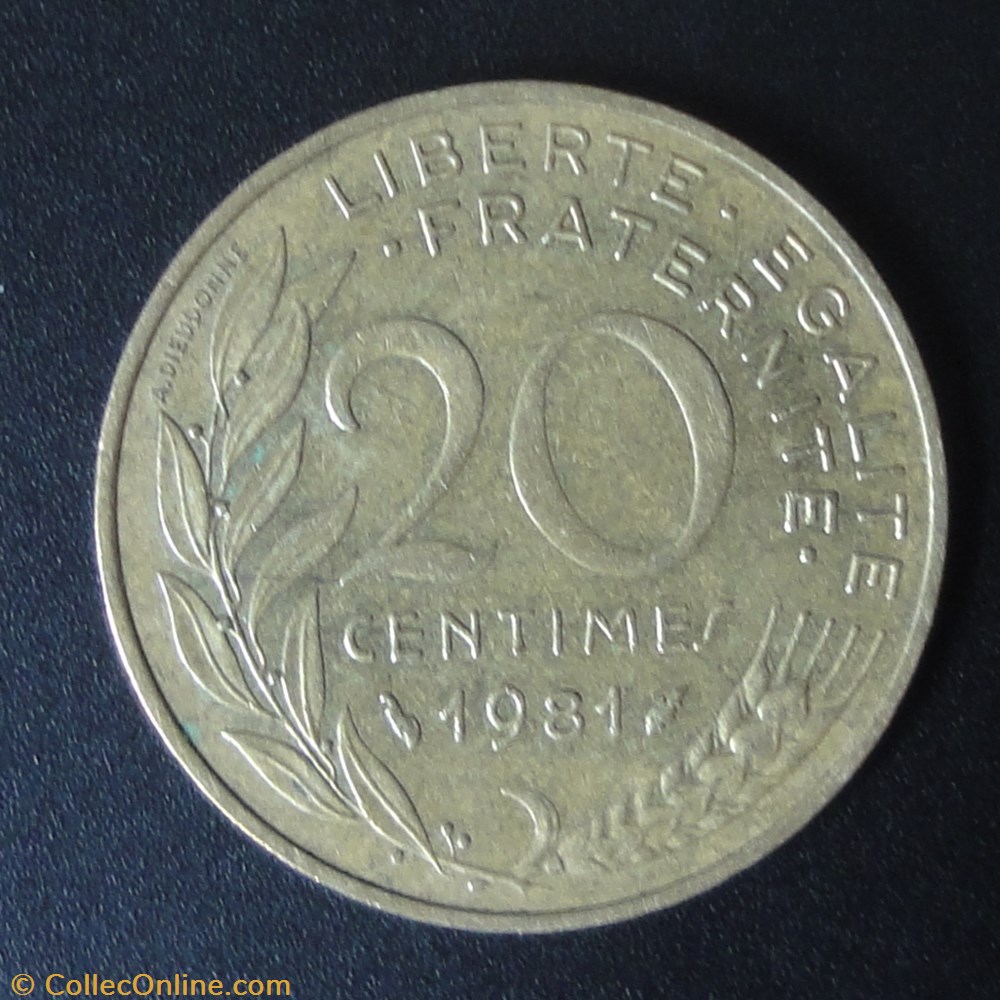 monnaie france a moderne 20 centimes 1981