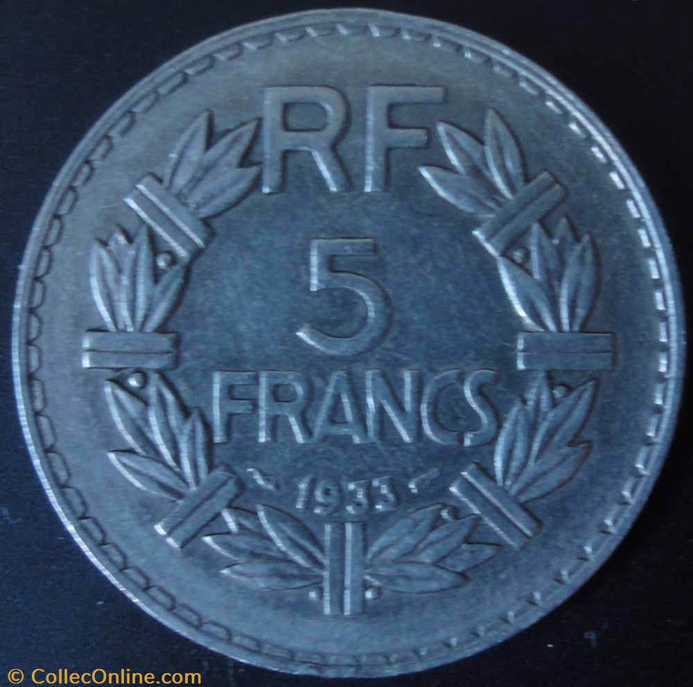 5 Francs 1933 monnaie france moderne 5 francs 1933