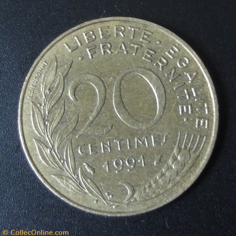 20 centimes 1991 3 monnaie france a moderne 20 centimes 1991