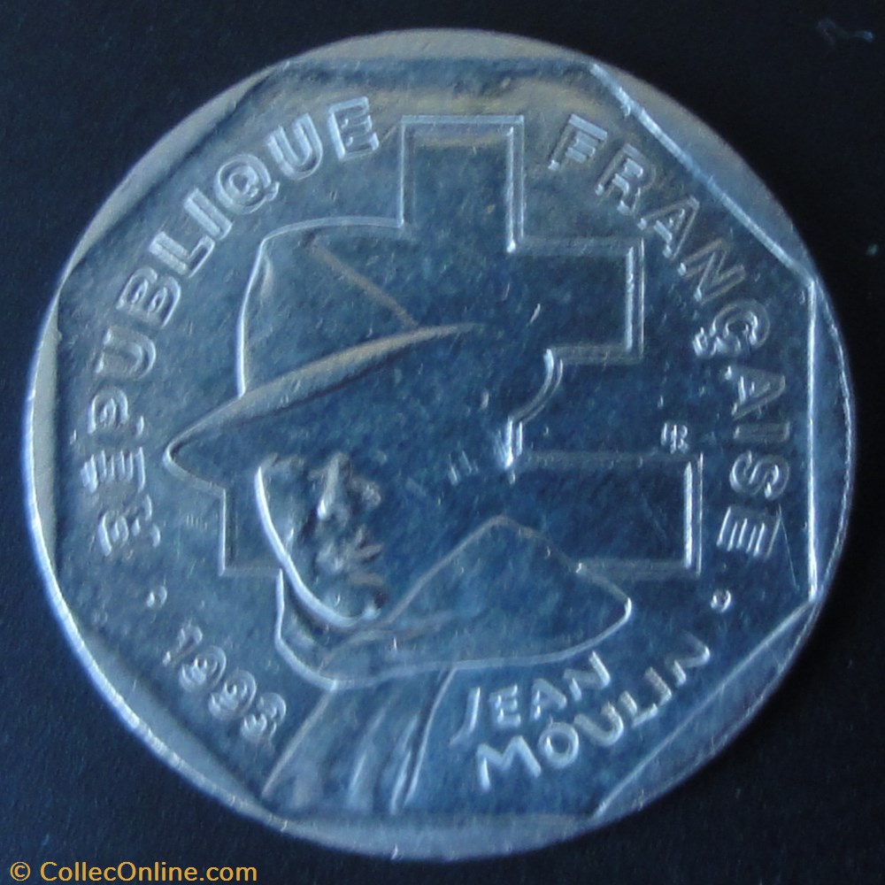 2 Francs Jean Moulin 1993 monnaie france moderne 2 francs jean moulin 1993