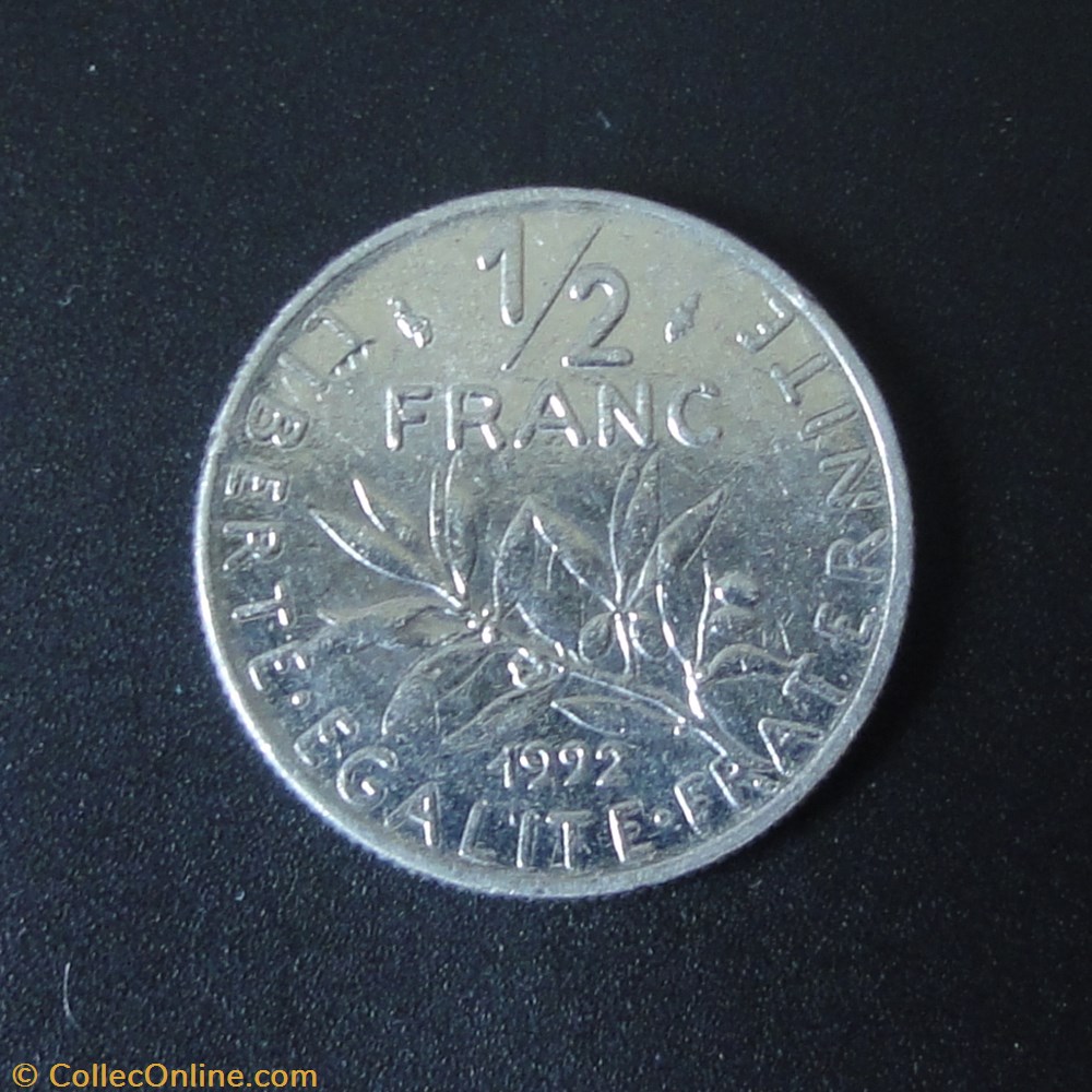 1/2 Franc 1992 monnaie france moderne 1 2 franc 1992