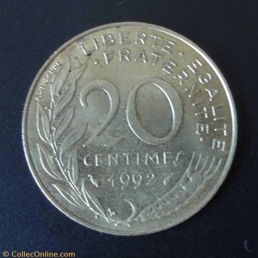 20 centimes 1992 3 monnaie france a moderne 20 centimes 1992
