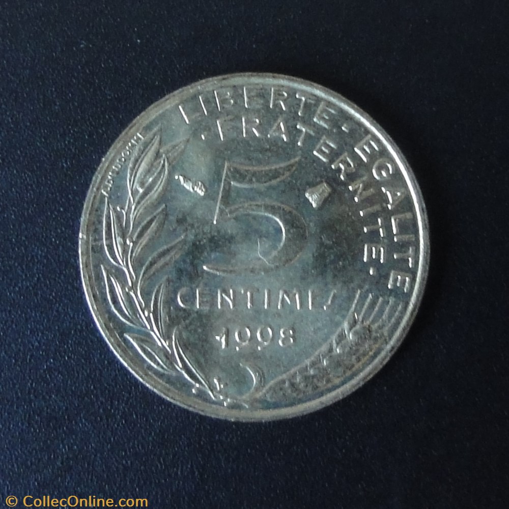5 centimes 1998 monnaie france a moderne 5 centimes 1998