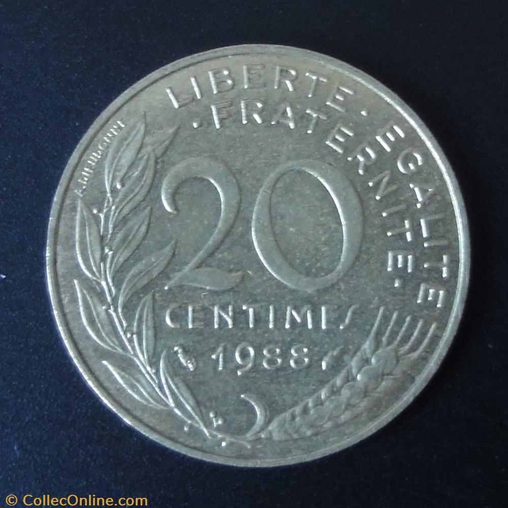 20 centimes 1988 3 monnaie france a moderne 20 centimes 1988