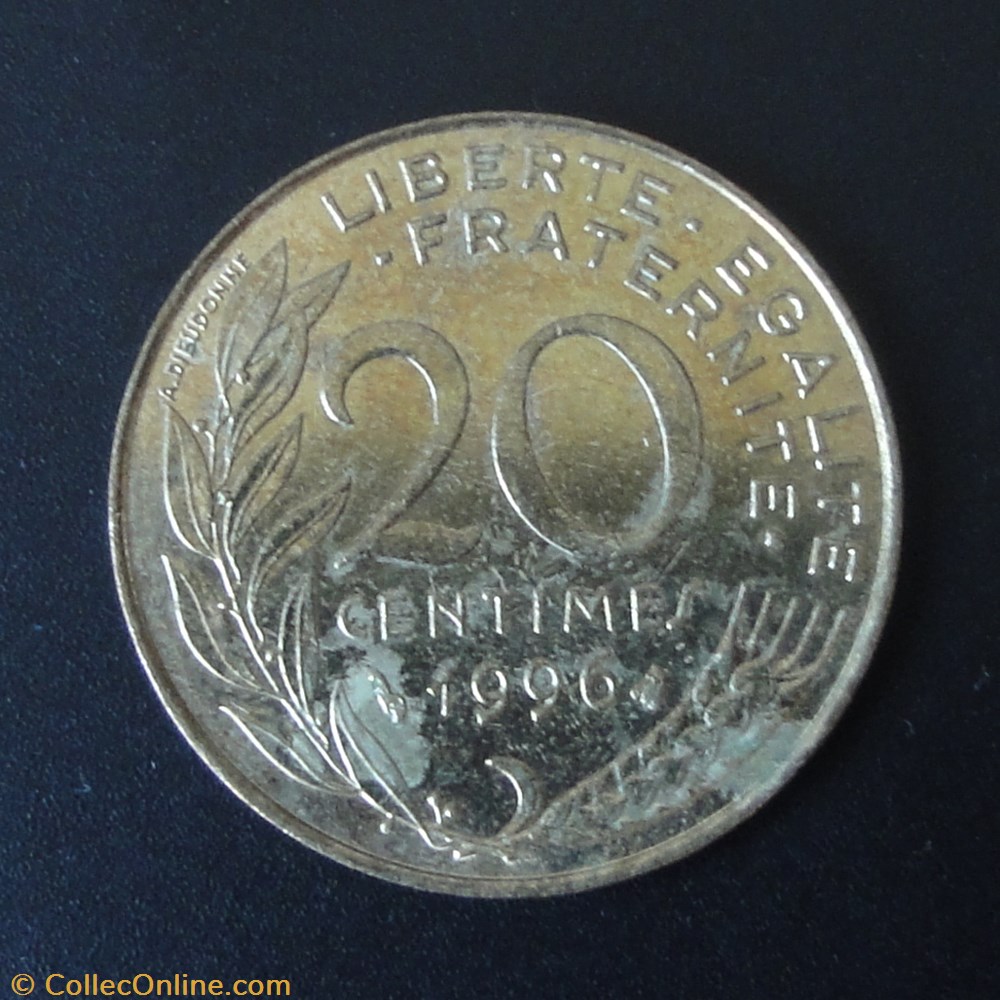 monnaie france a moderne 20 centimes 1996