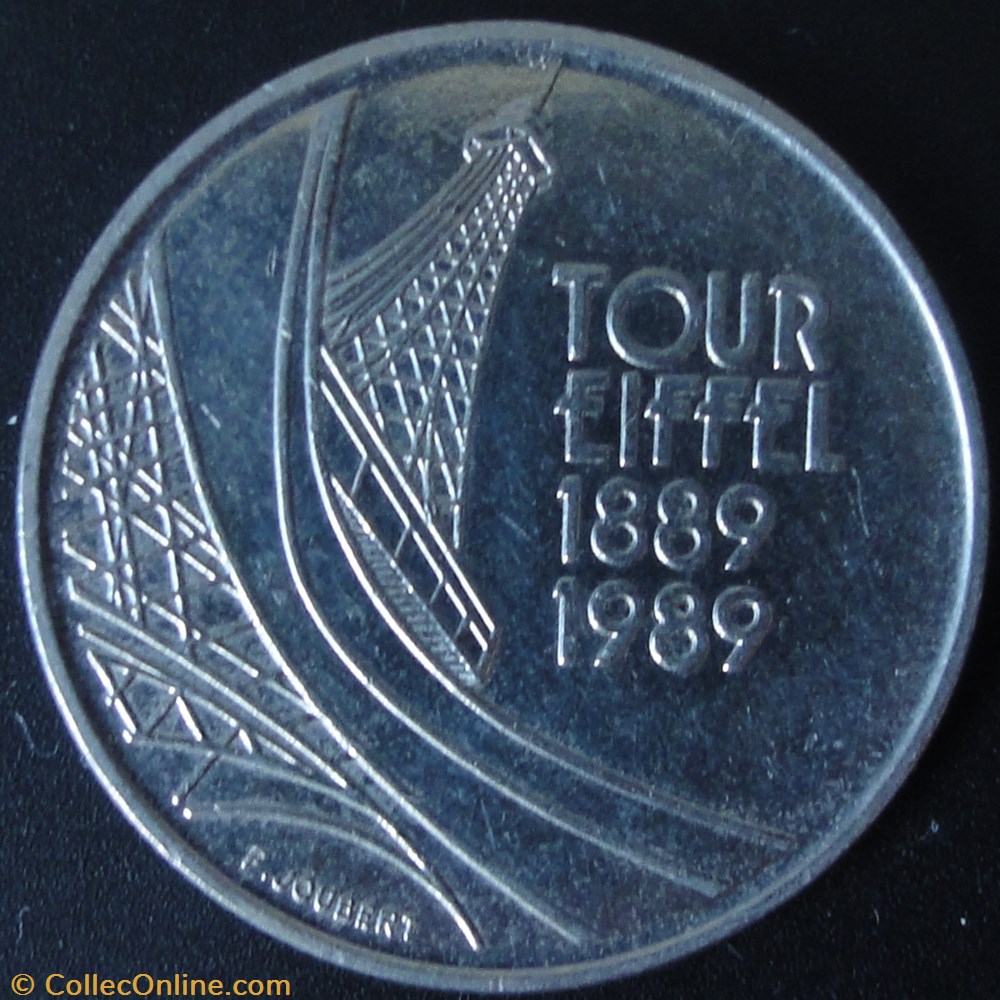 5 Francs Tour Eiffeil 1989 2 monnaie france moderne 5 francs tour eiffeil 1989