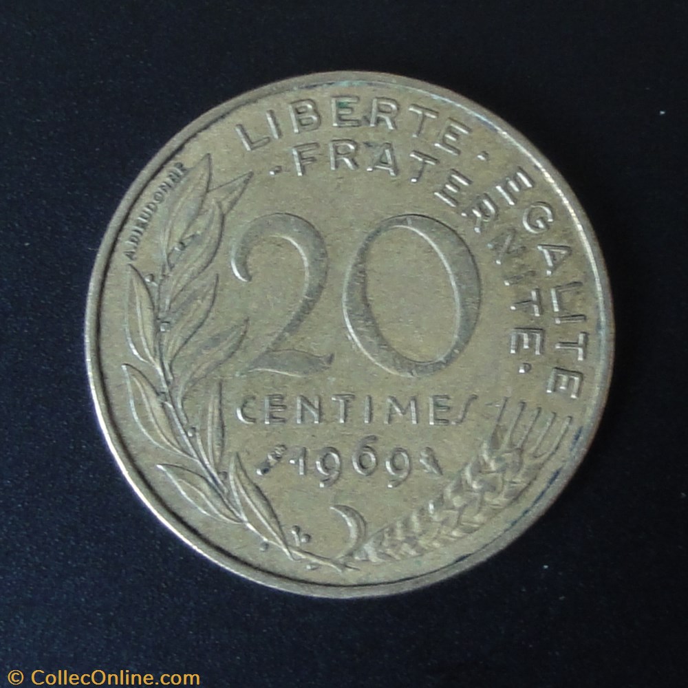 20 centimes 1969 monnaie france a moderne 20 centimes 1969