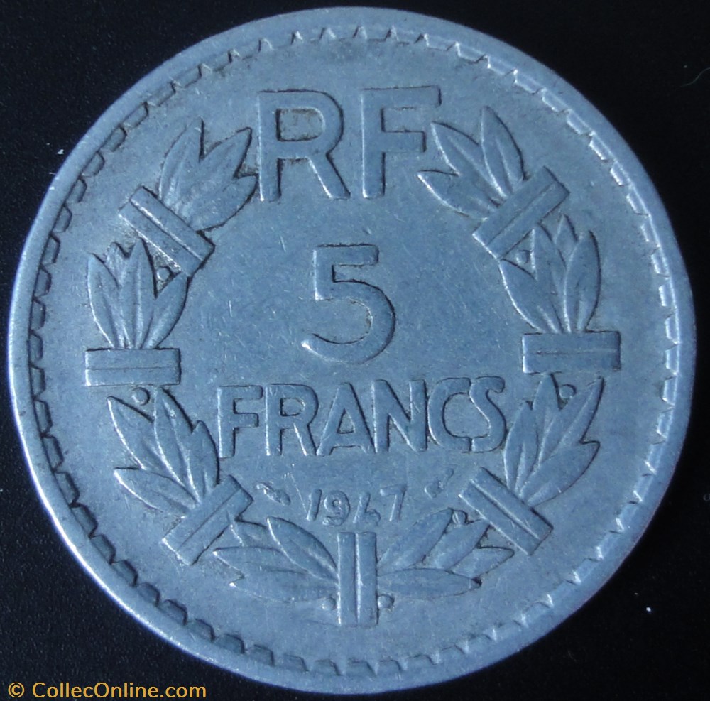 monnaie france moderne 5 francs 1947