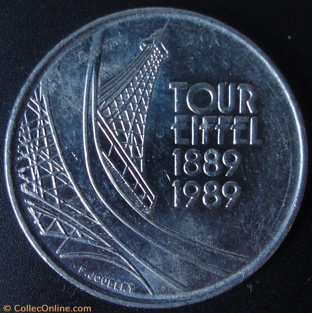 5 Francs Tour Eiffeil 1989 4 monnaie france moderne 5 francs tour eiffeil 1989