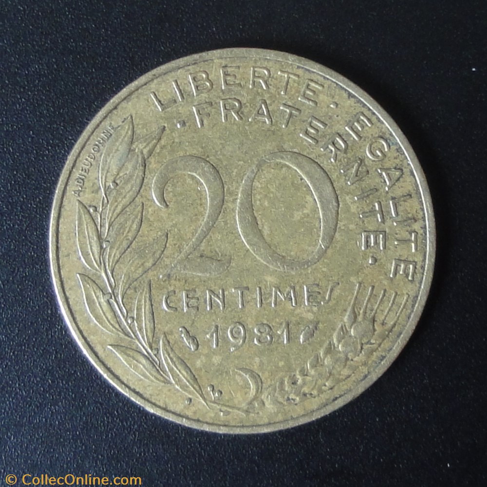 monnaie france a moderne 20 centimes 1981