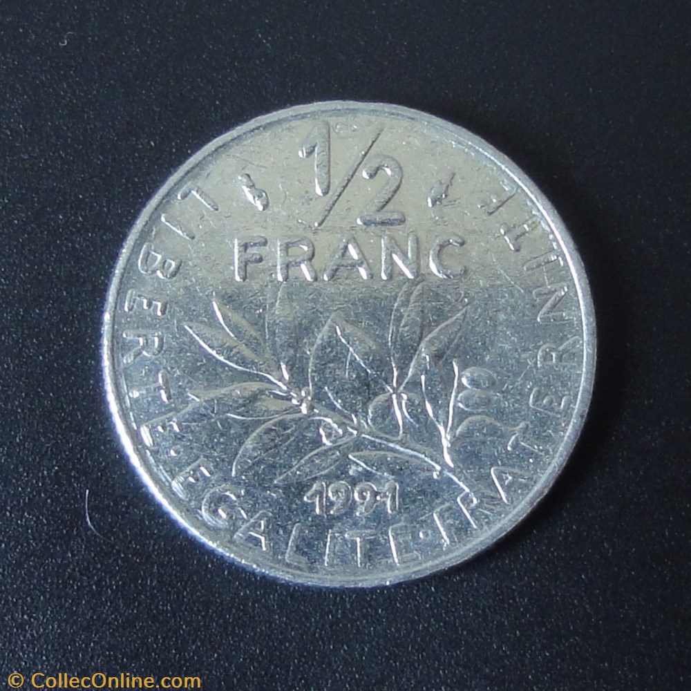 1/2 Franc 1991 monnaie france moderne 1 2 franc 1991