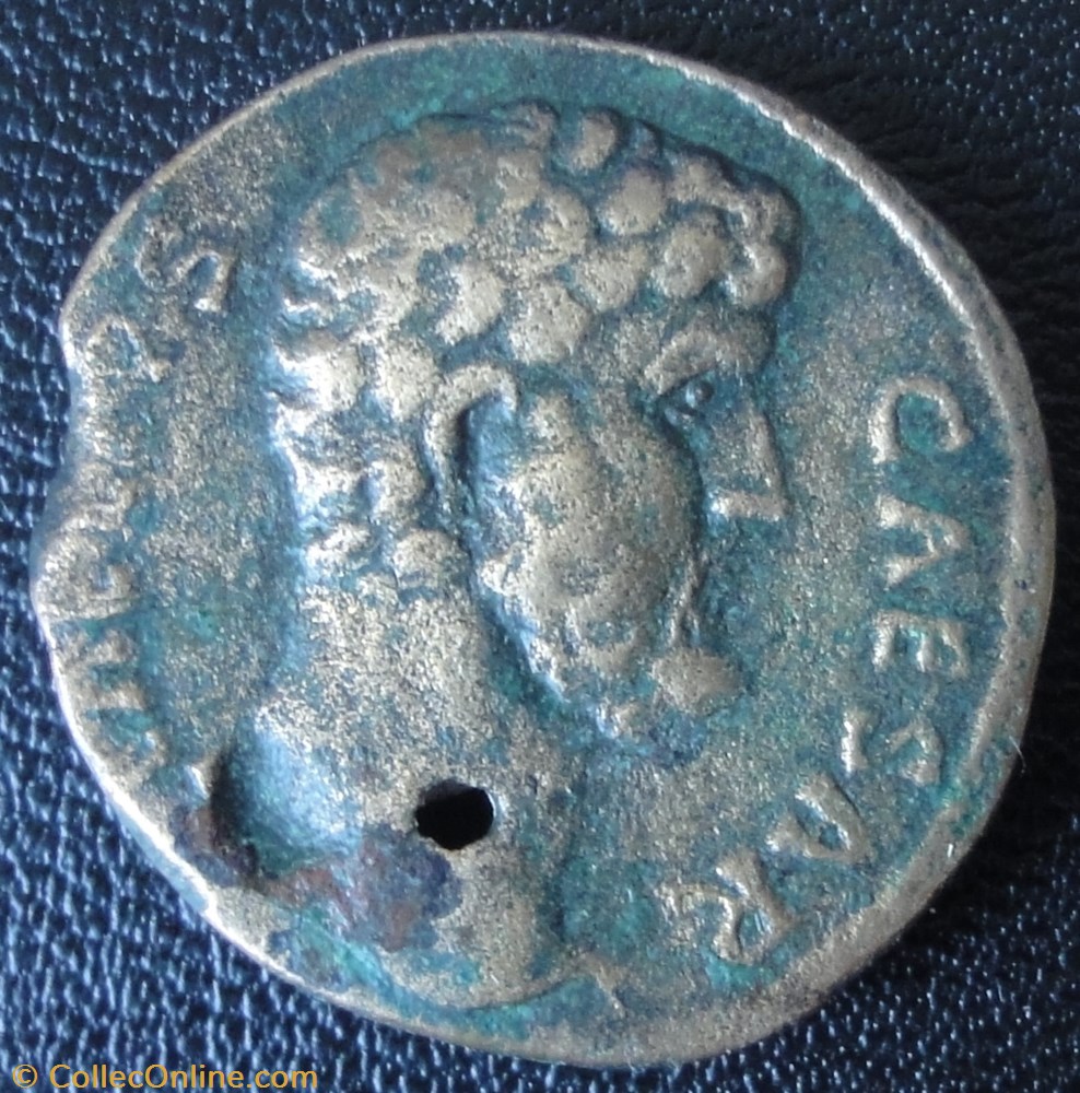 Monnaie Romaine Lucius Aelius SC antique av jc ap provinciale monnaie romaine lucius aelius sc