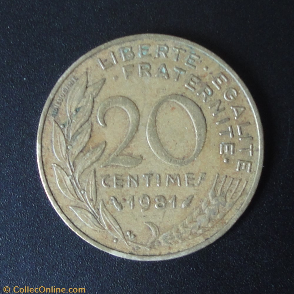 monnaie france a moderne 20 centimes 1981
