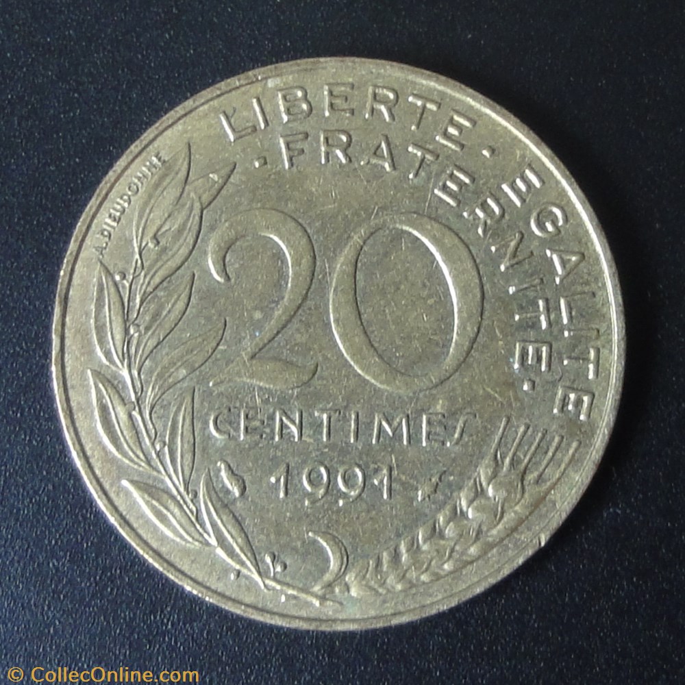 20 centimes 1991 monnaie france a moderne 20 centimes 1991