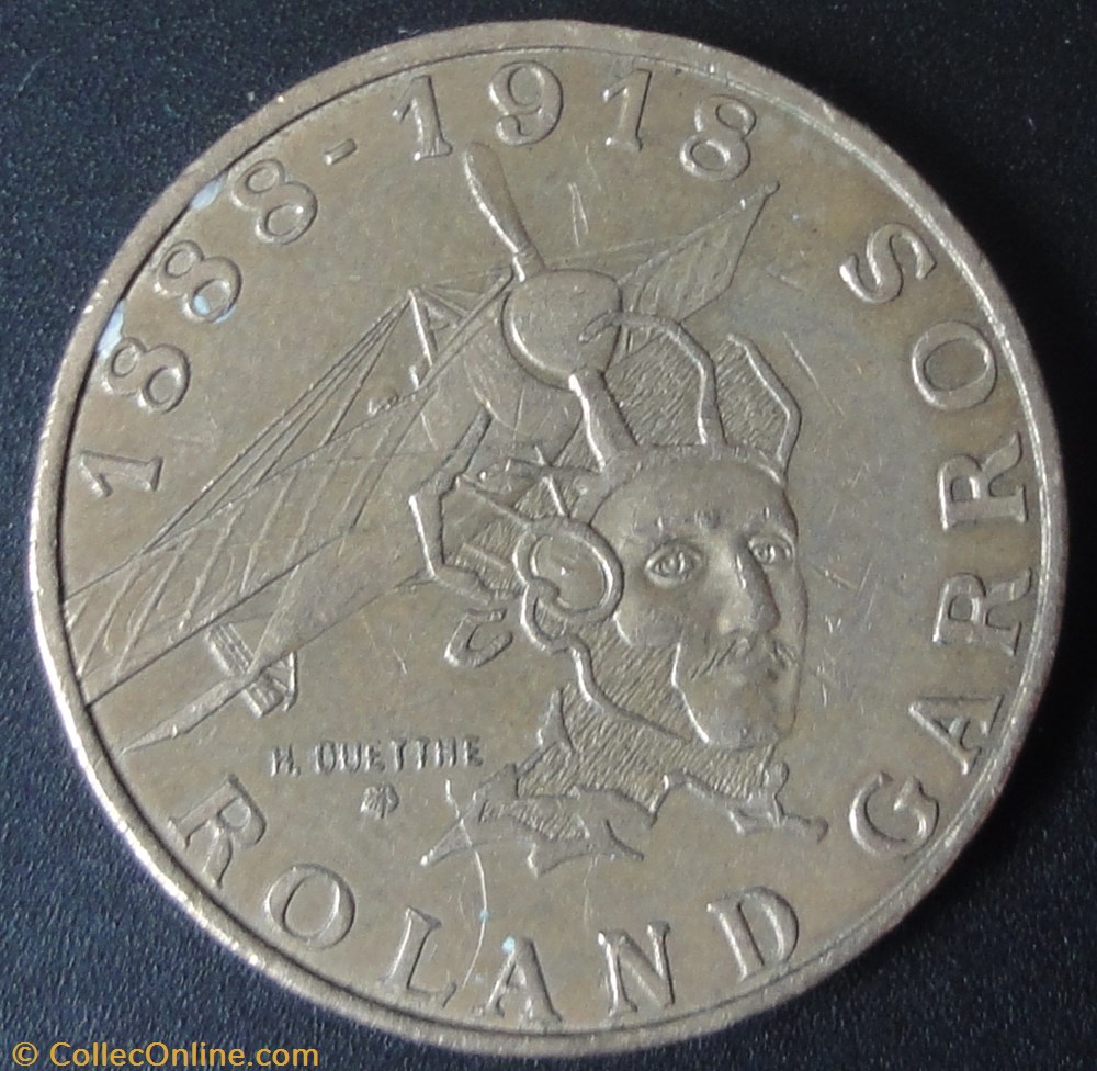 monnaie france moderne 10 francs roland garros 1988