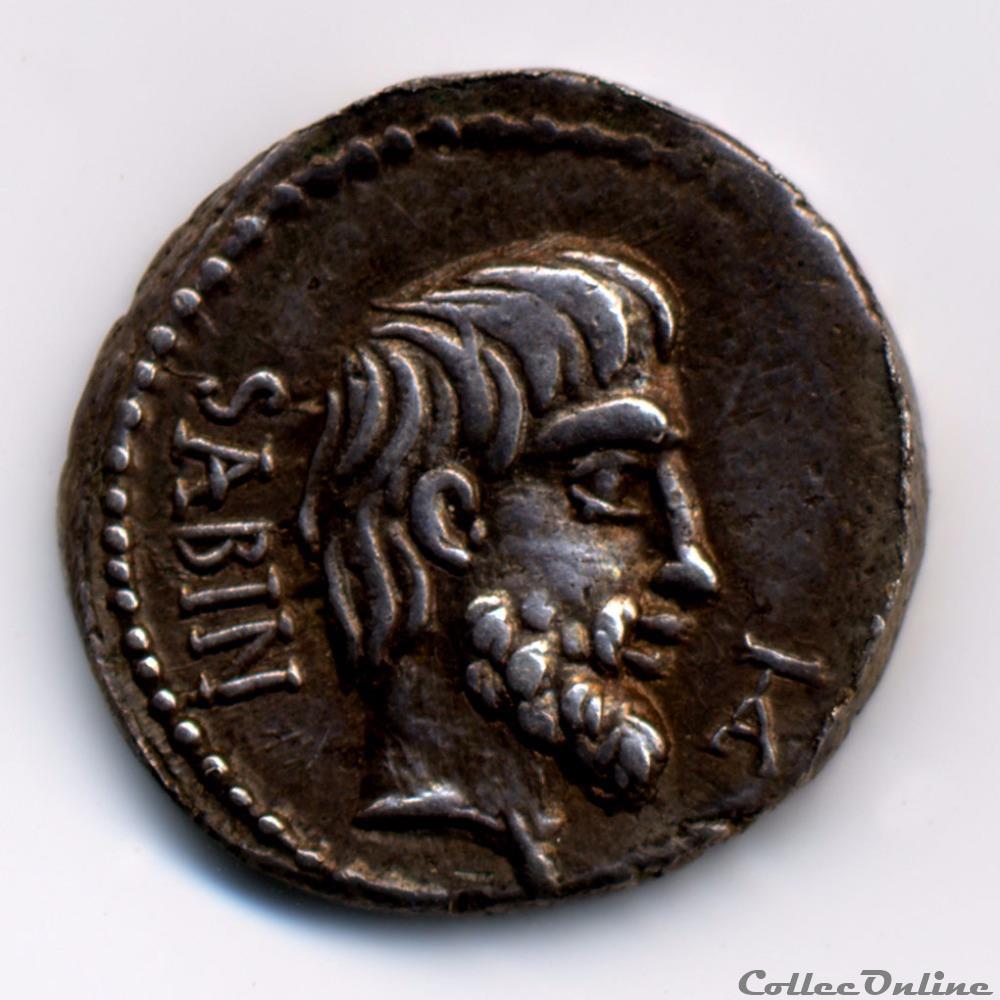 L. TITURIUS L.F. SABINUS monnaie antique romaine l titurius l f sabinus