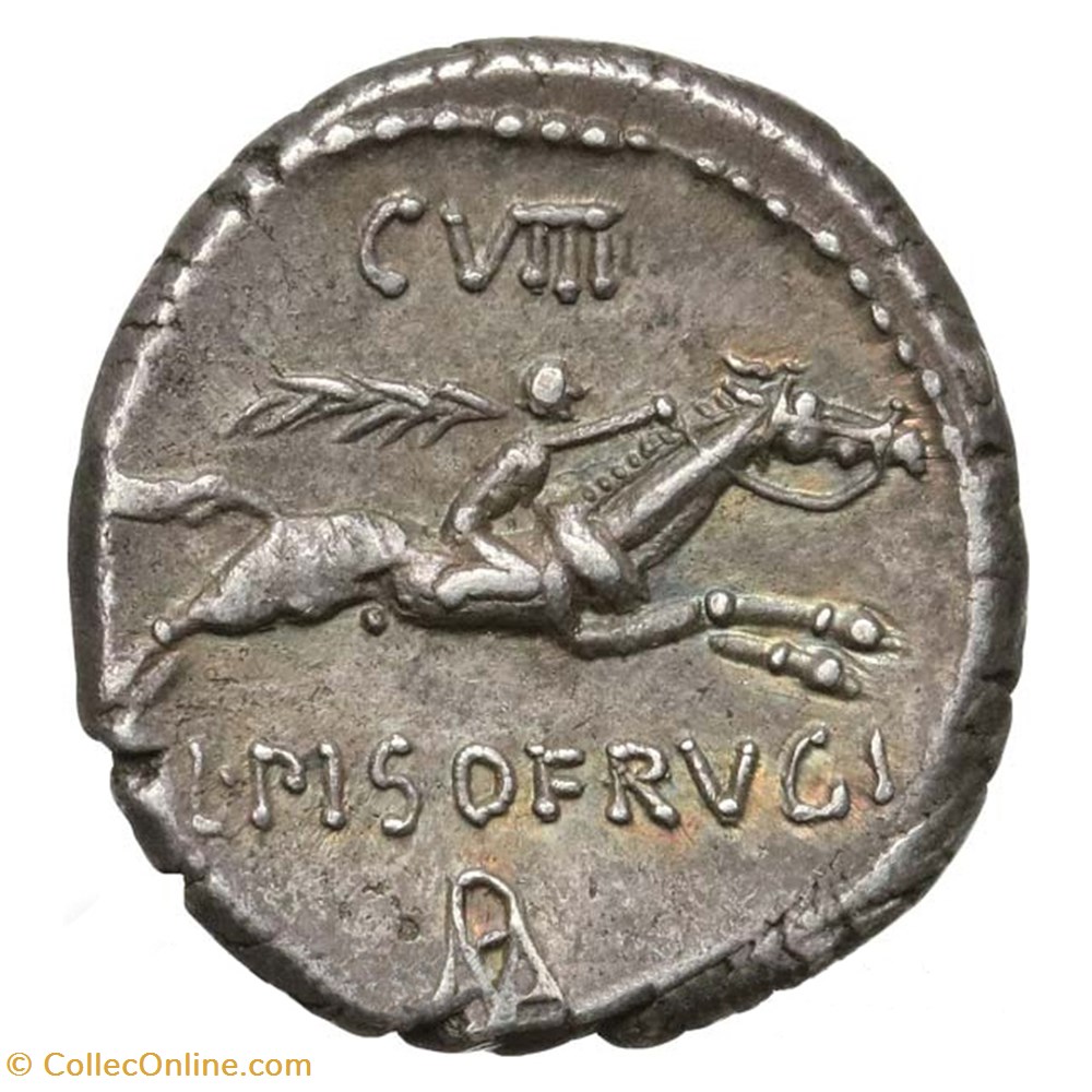 LUCIUS CALPURNIUS PISO FRUGI monnaies antiques av jc ap romaines republicaines imperiales lucius calpurnius piso frugi
