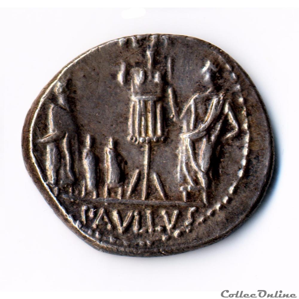 L. AEMILIUS LEPIDUS PAULLUS monnaie antique romaine l aemilius lepidus paullus