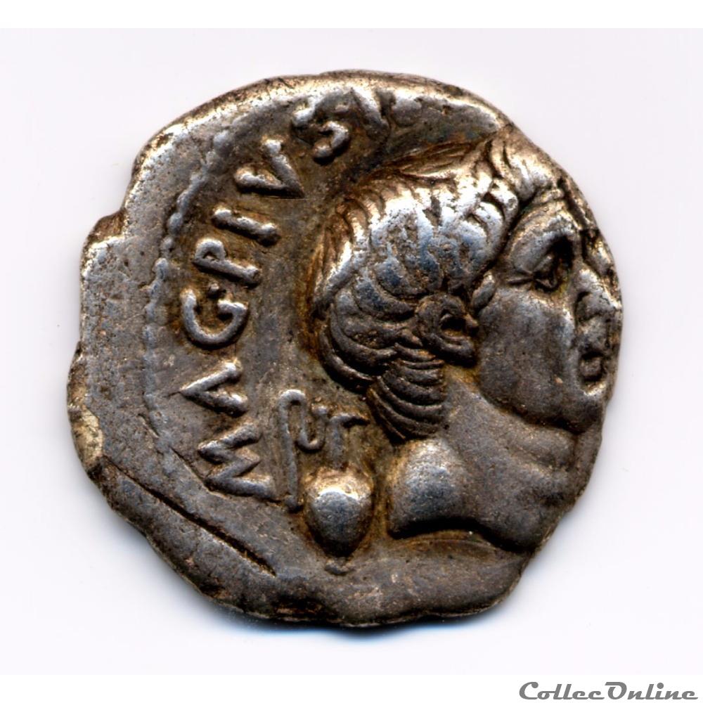 POMPEIUS CNOEUS POMPEIUS MAGNUS monnaie antique romaine pompeius cnoeus pompeius magnus
