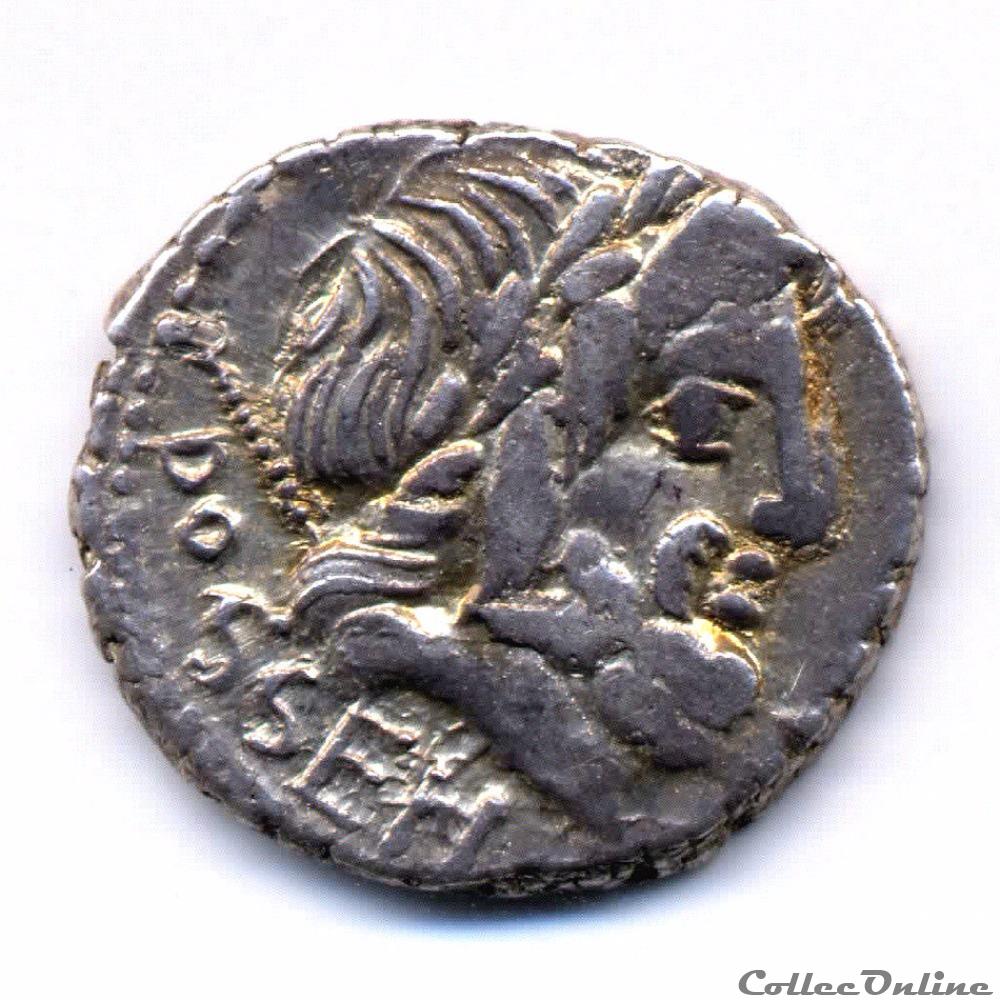 L. RUBRIUS DOSSENUS monnaie antique romaine l rubrius dossenus