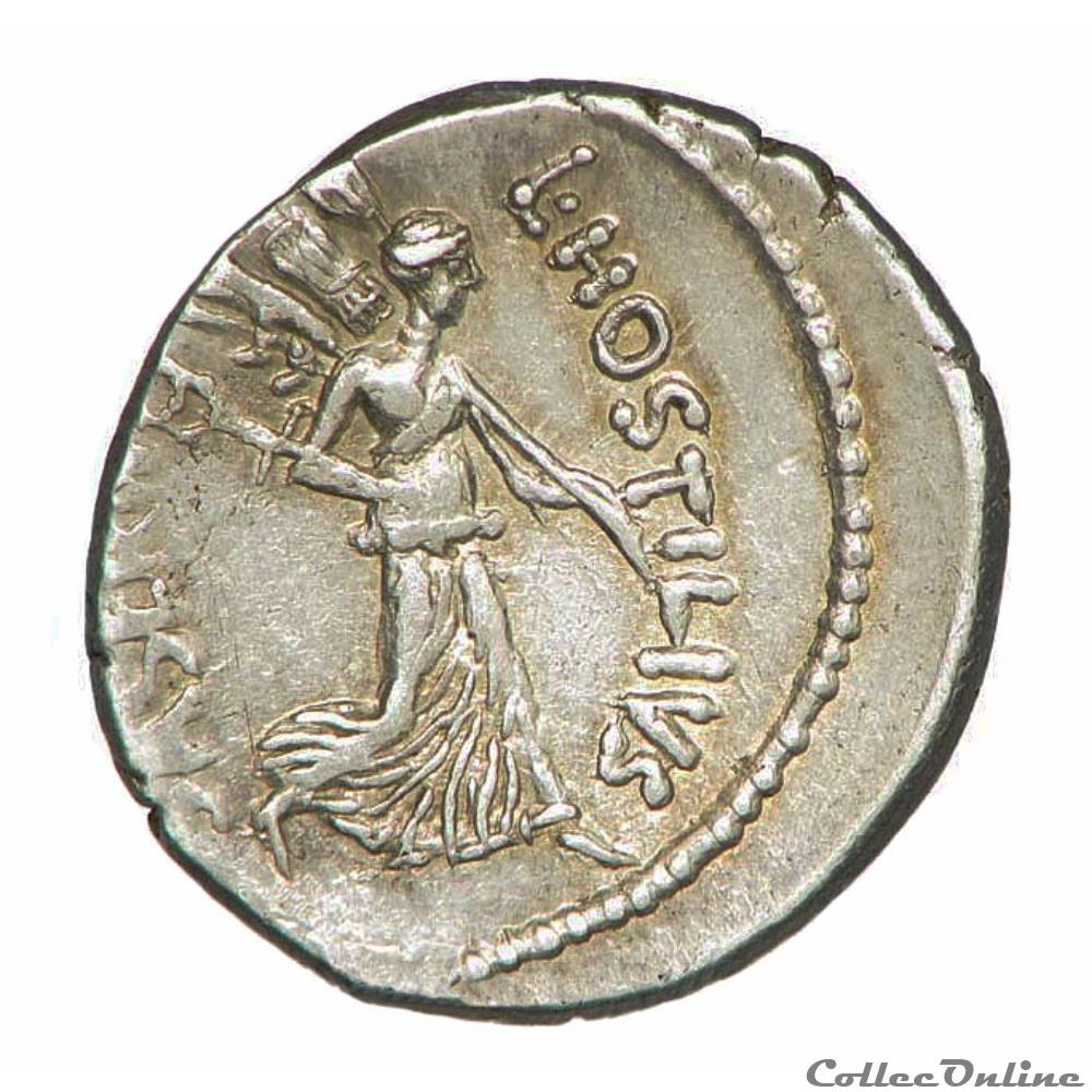 LUCIUS HOSTILIUS SASERNA monnaie antique romaine lucius hostilius saserna
