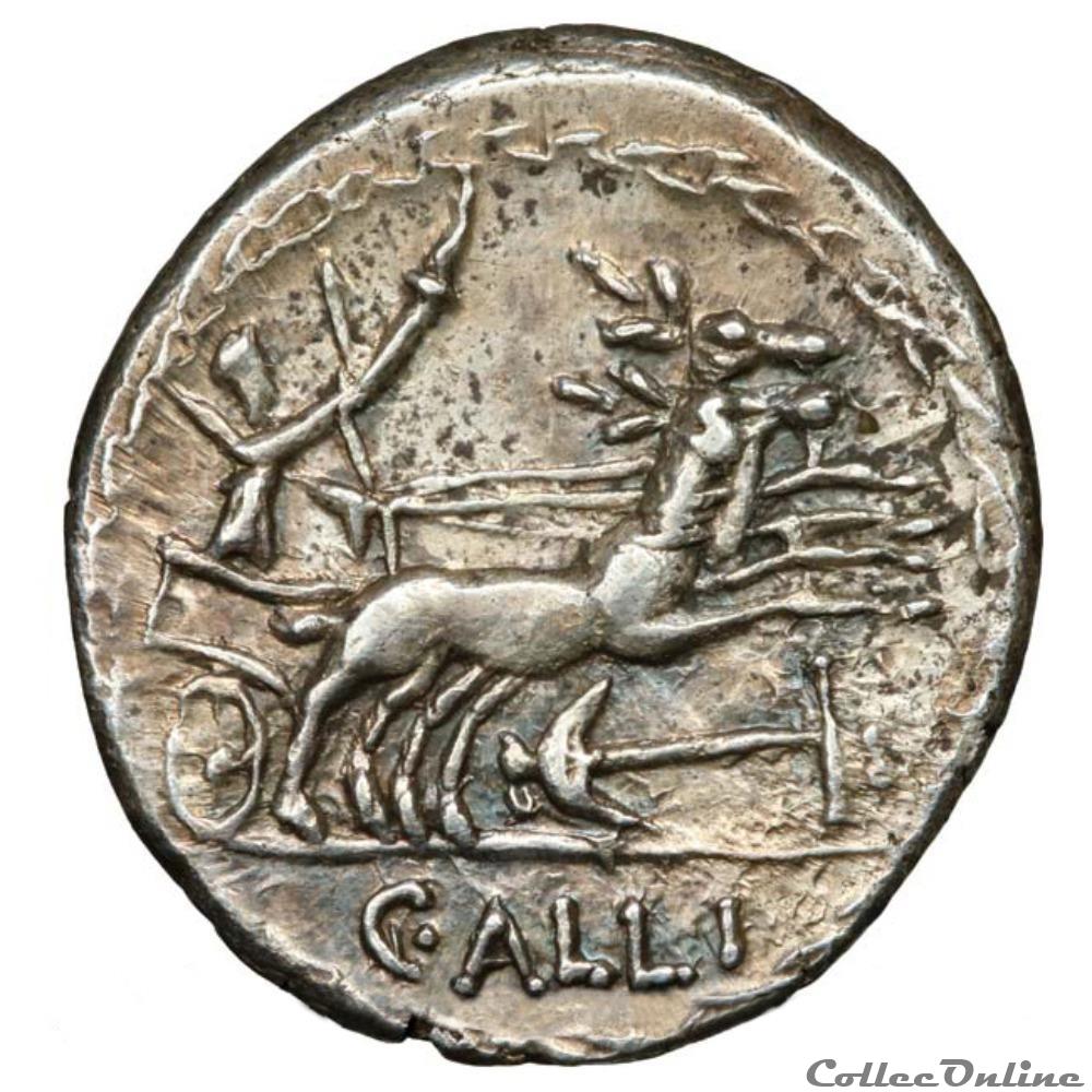 CAIUS ALLIUS BALA monnaie antique av jc ap romaine caius allius bala