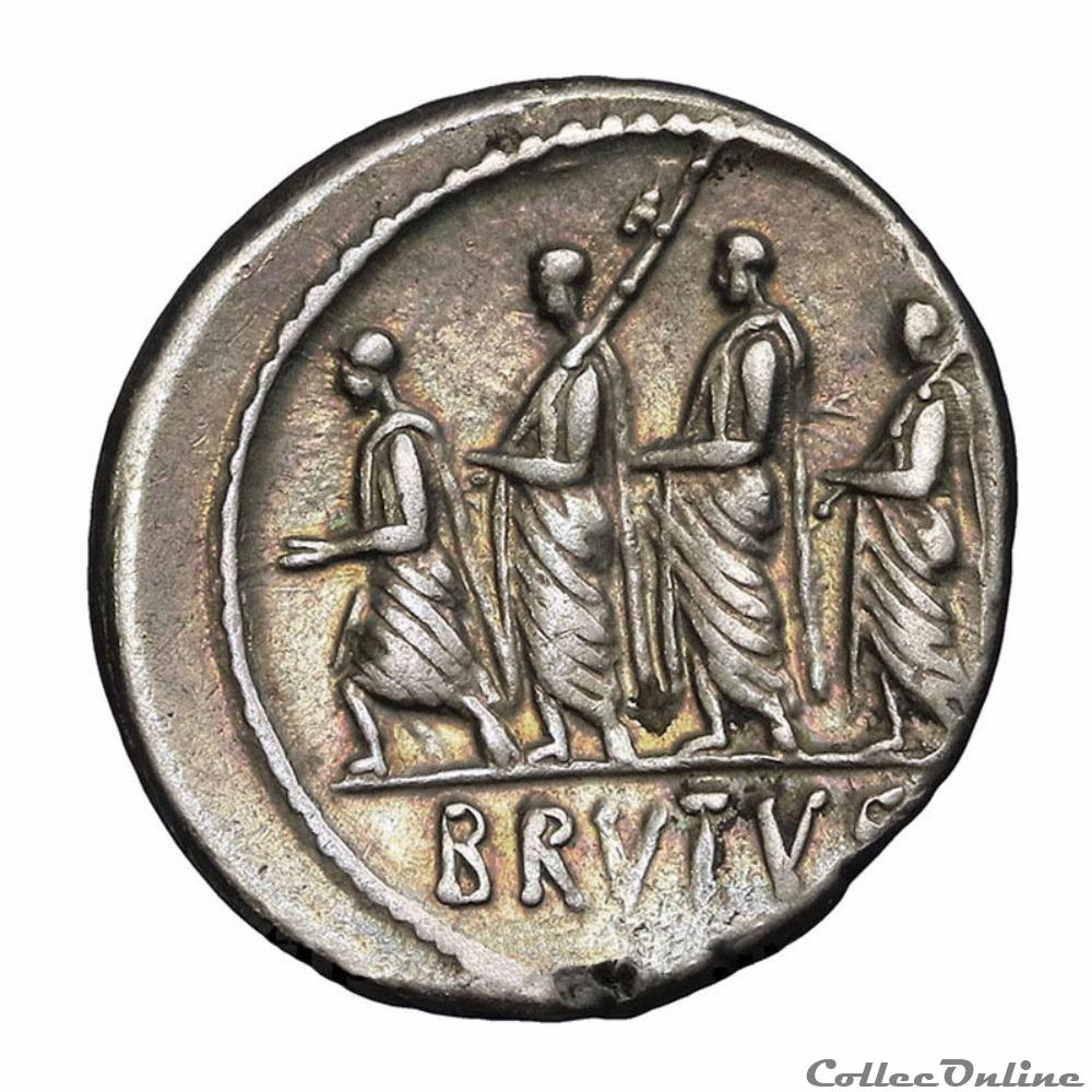 MARCUS JUNIUS BRUTUS (Quintus Cæpio Brutus) monnaie antique romaine marcus junius brutus quintus c pio brutus