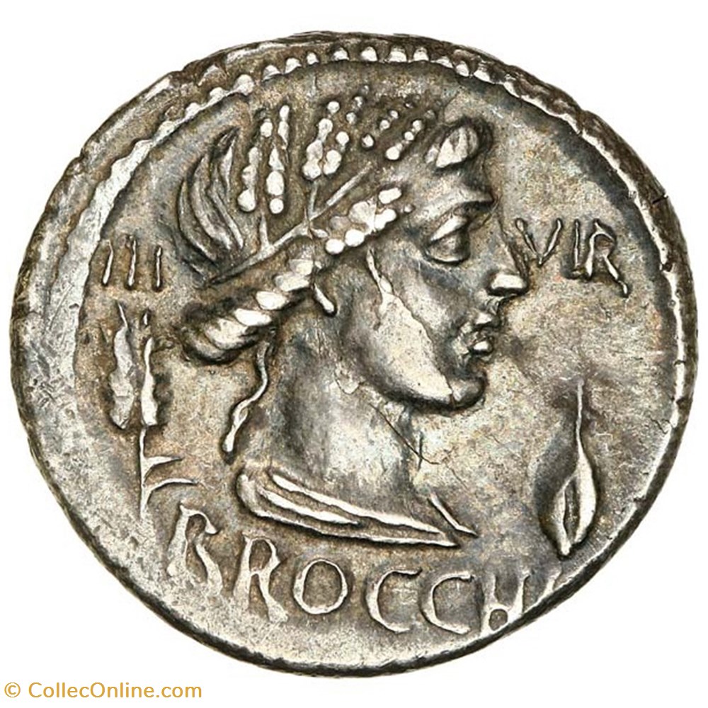 monnaies antiquite av jc a ap romaines republicaines imperiales lucius furius brocchus
