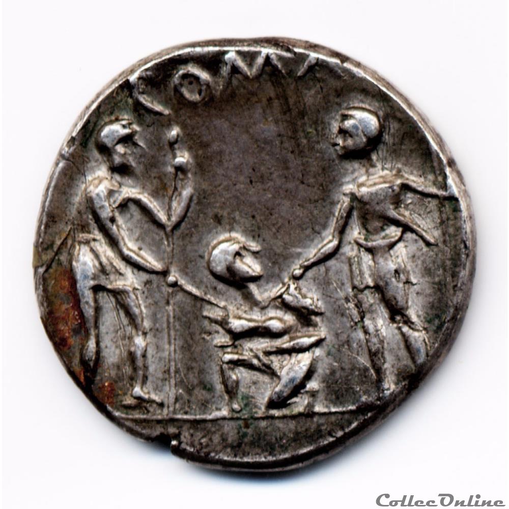 monnaie antique romaine tiberius veturius