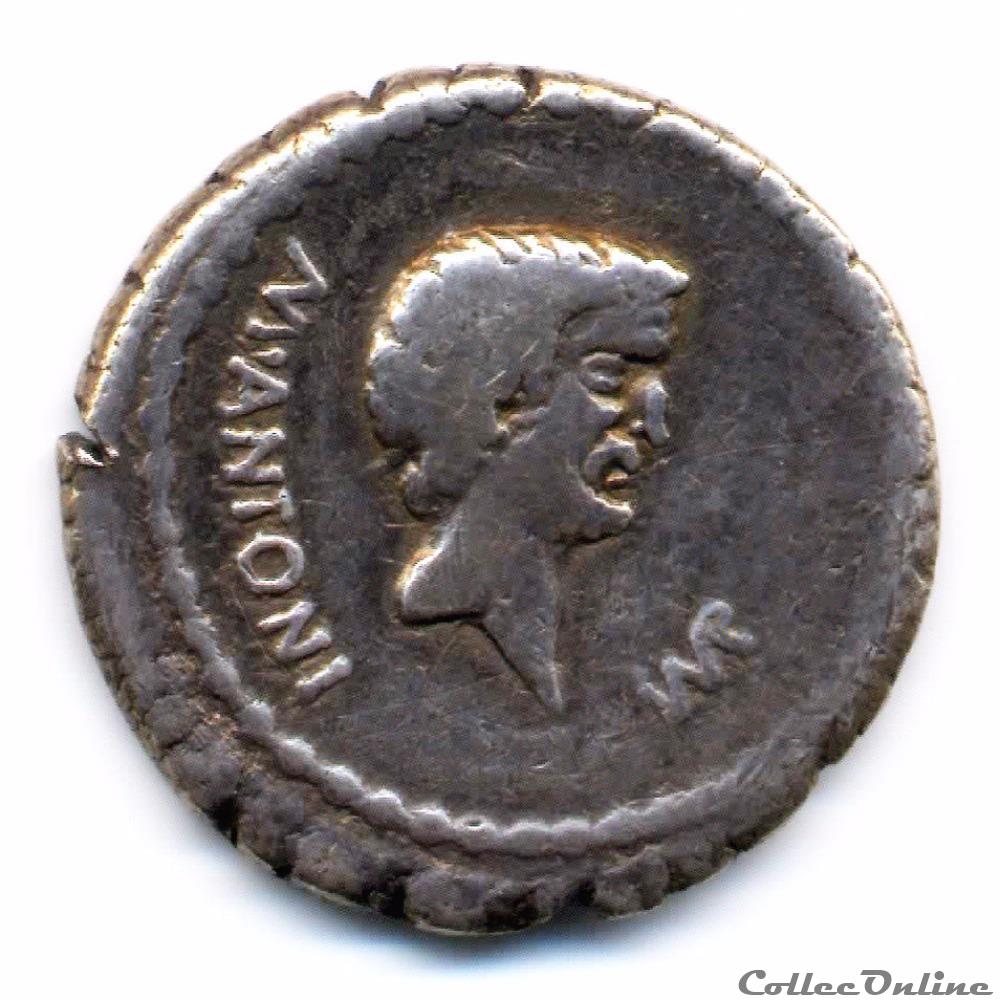 MARCUS ANTONIUS monnaie antique romaine marcus antonius