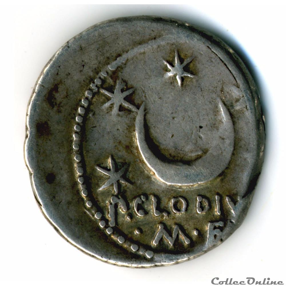 PUBLIUS CLODIUS TURRINUS monnaie antique romaine publius clodius turrinus