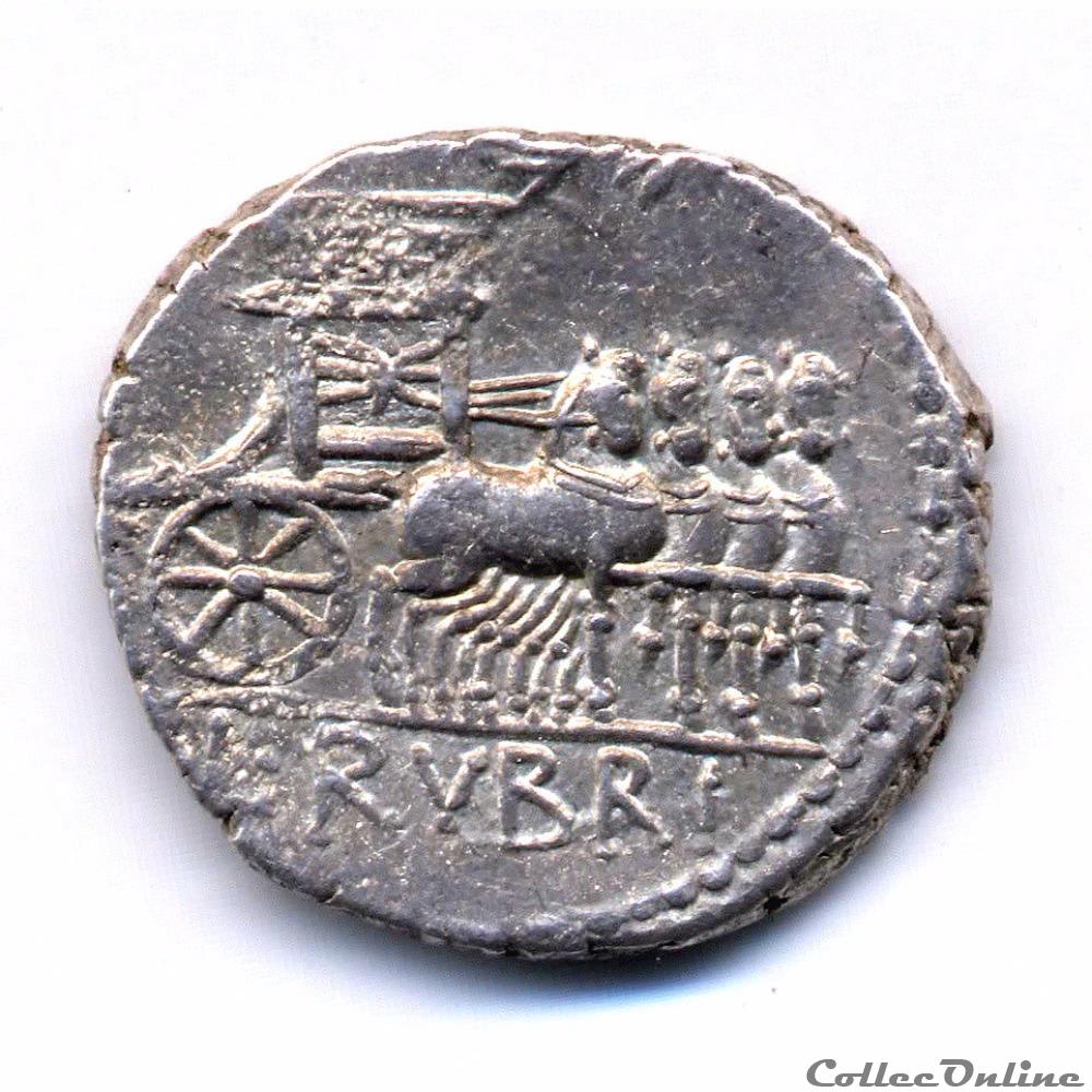 L. RUBRIUS DOSSENUS monnaie antique romaine l rubrius dossenus