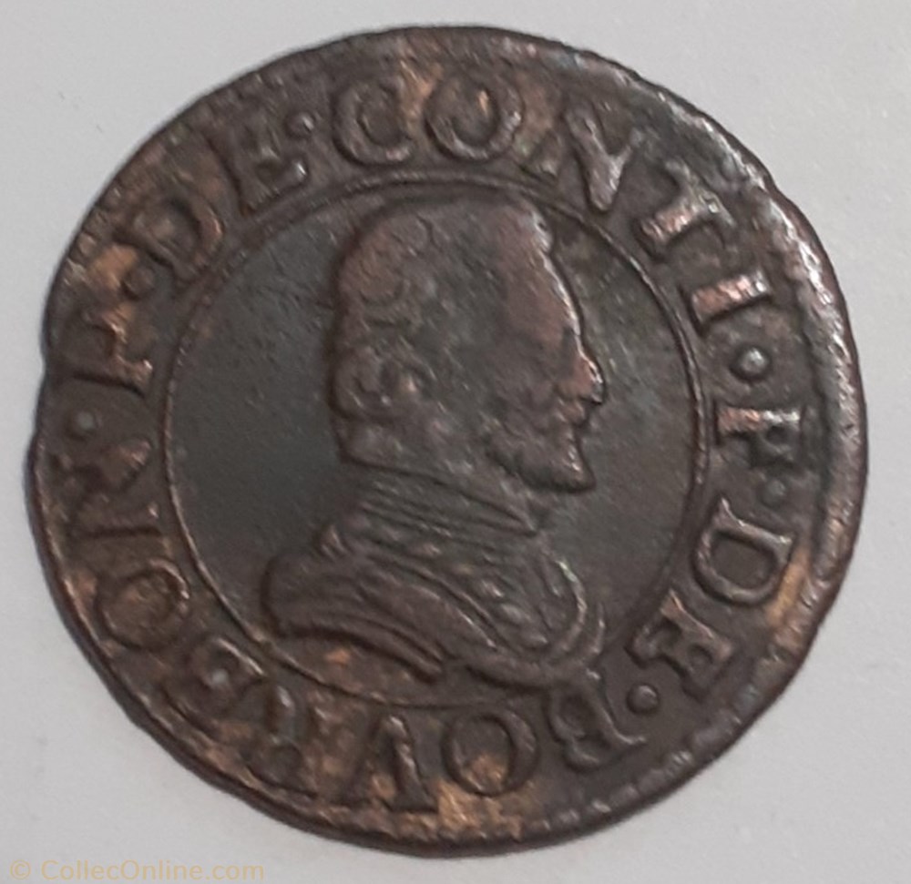 FRANÇOIS DE BOURBON CONTI TYPE 18 monnaie france feodale francois de bourbon conti type 18